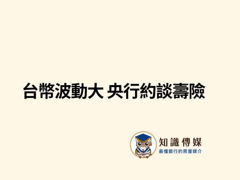 台幣波動大 央行約談壽險
