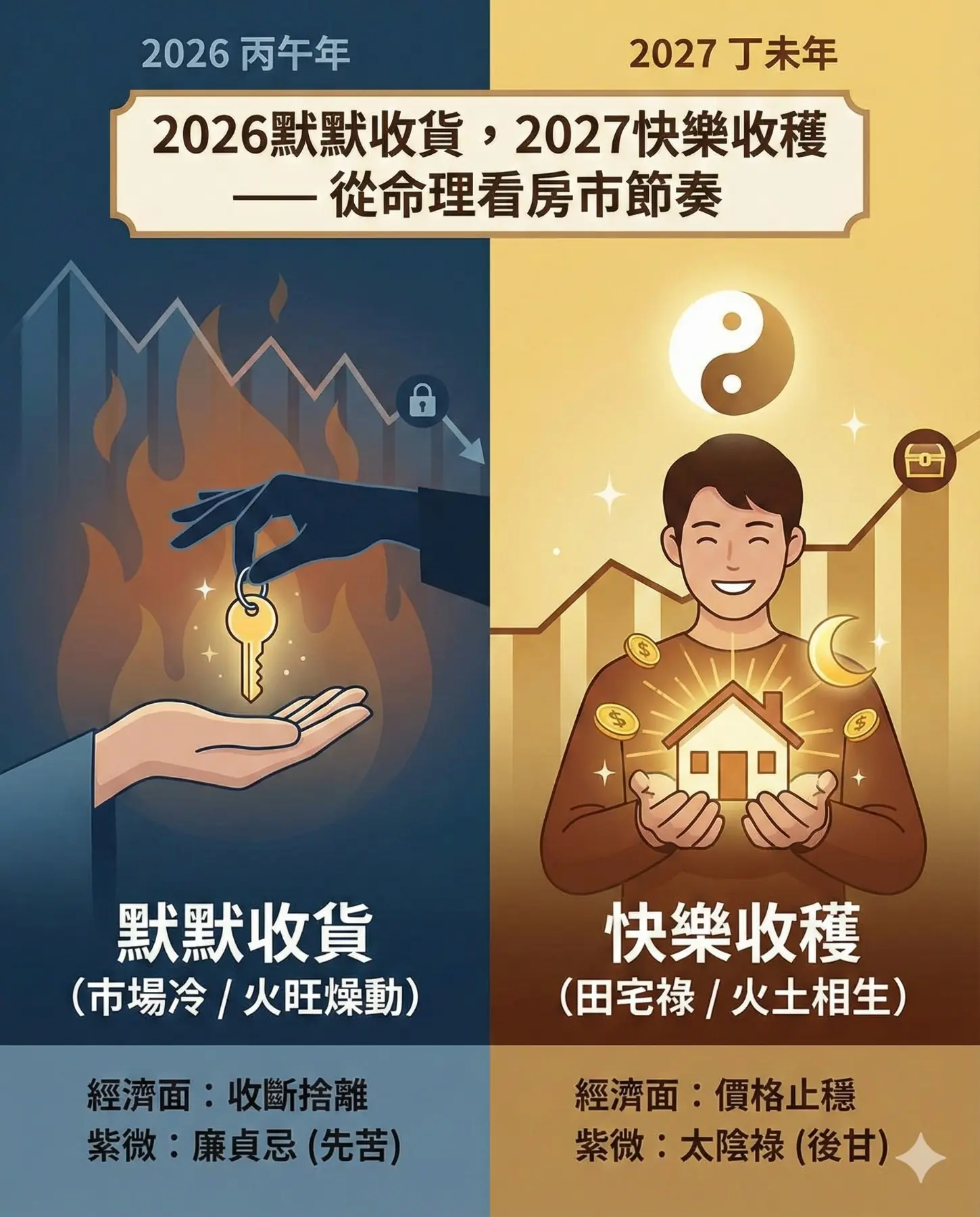 2026默默收貨，2027快樂收穫——從命理看房市節奏