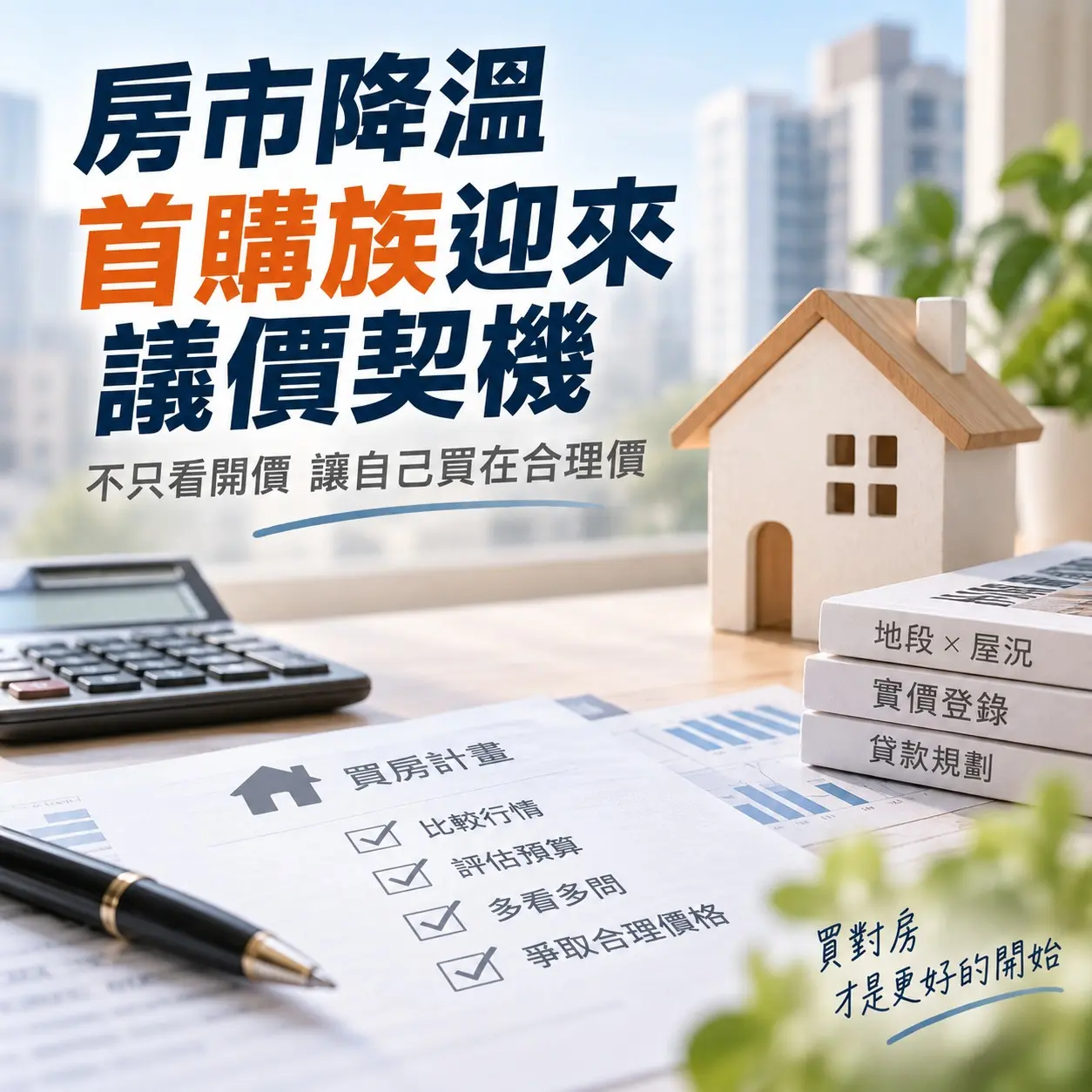 房市轉冷買方籌碼增加　首購族出價別只看實價登錄