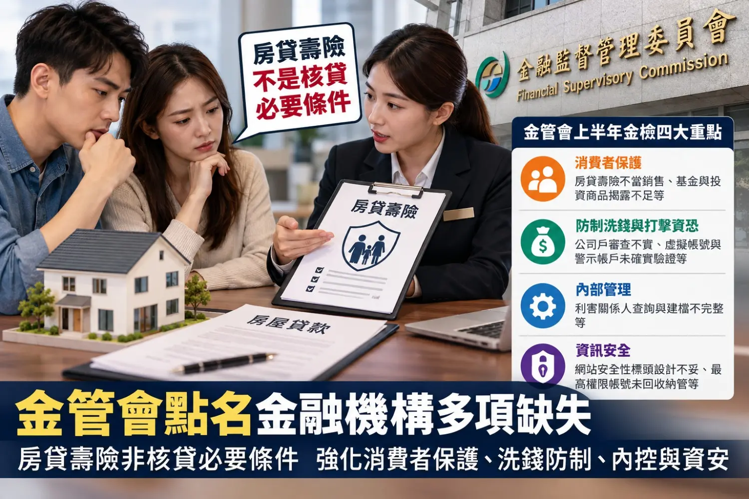 房貸要綁壽險才有低利率？金管會金檢點名不當銷售