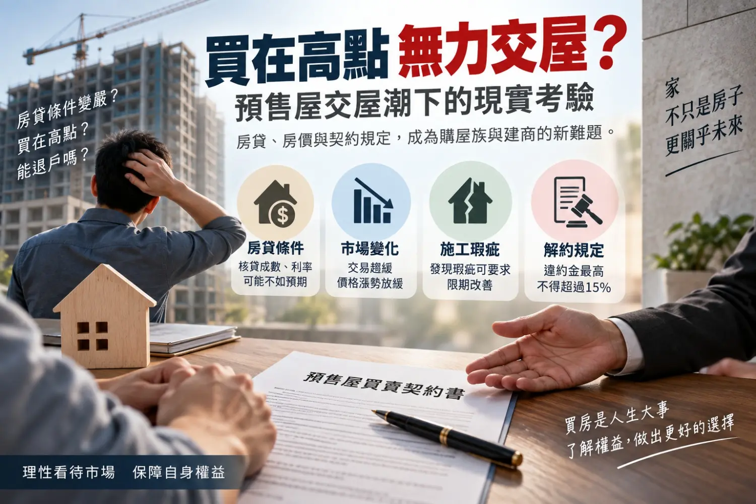 預售屋交屋壓力浮現！房貸不足、解約爭議成新考驗
