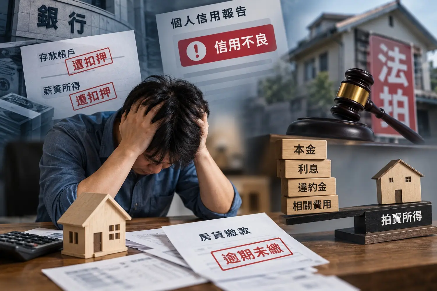 房貸繳不出來別以為法拍就沒事！房子賣掉仍可能欠債　信用、薪資都受影響