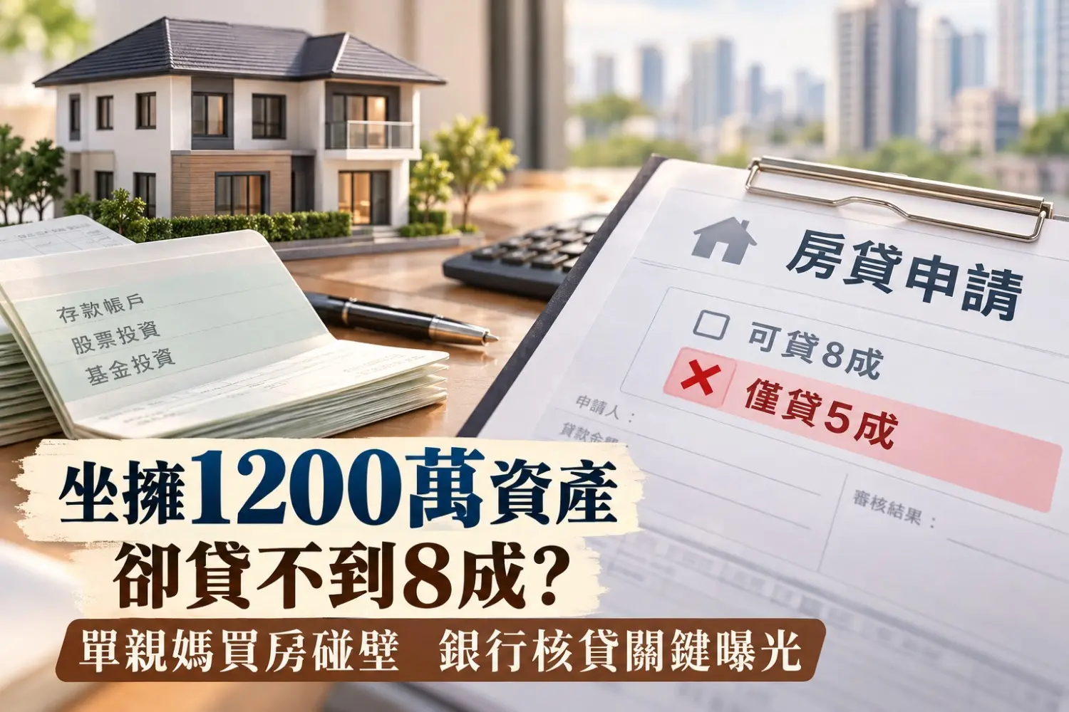 坐擁1200萬資產卻貸不到8成？單親媽買房碰壁　銀行核貸關鍵曝光