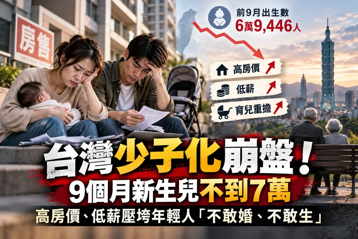 台灣少子化與高齡化壓力持續升高：房市轉型、家庭負擔與長期制度省思