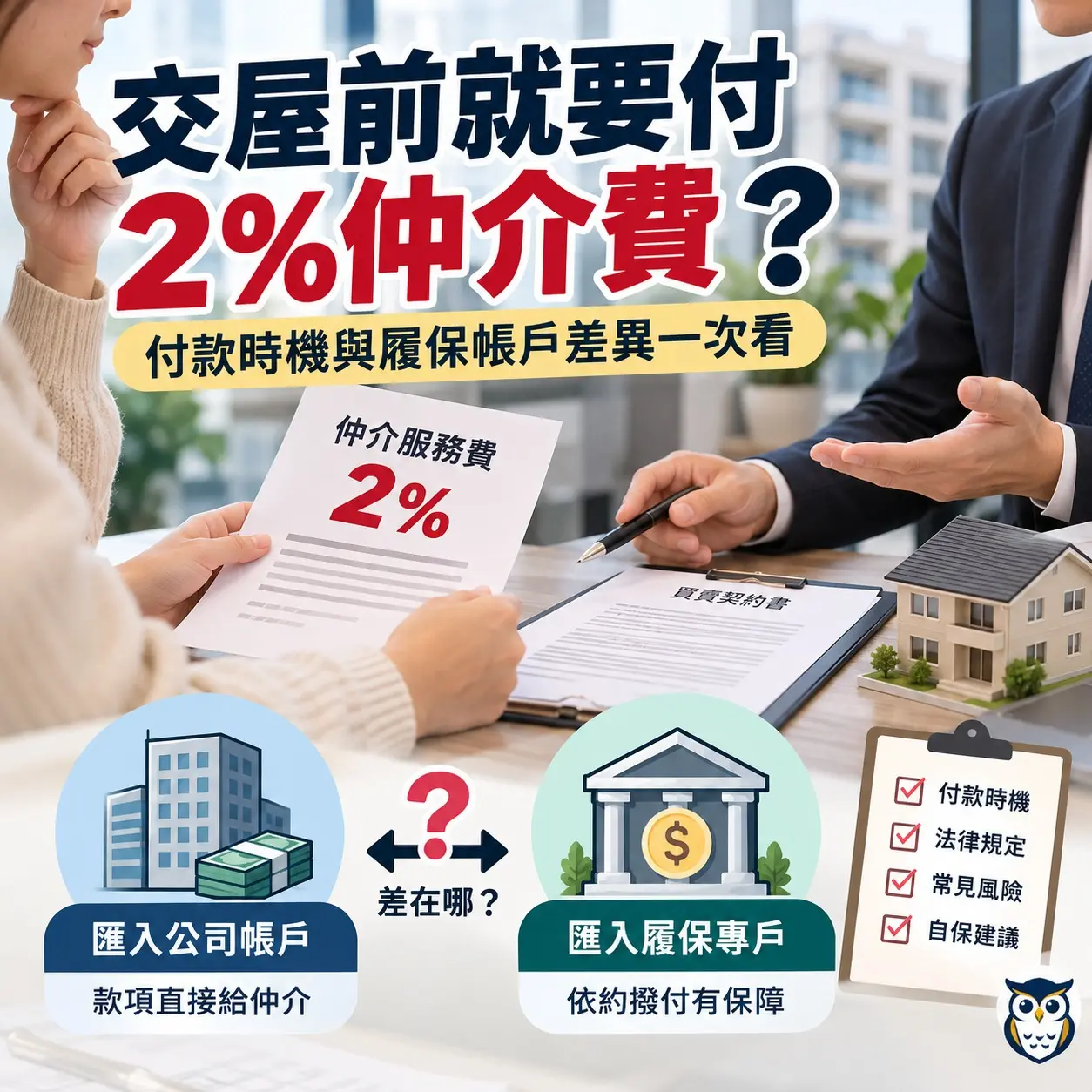 買房還沒交屋就要付仲介費？付款時機與保障權益成關鍵