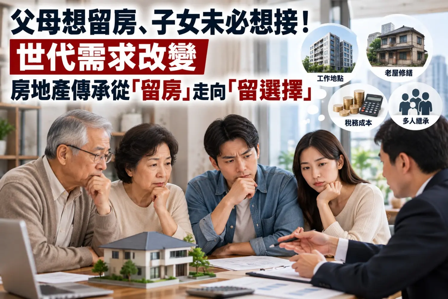 父母眼中的傳家寶，可能是孩子的燙手山芋！房產傳承4大問題浮現
