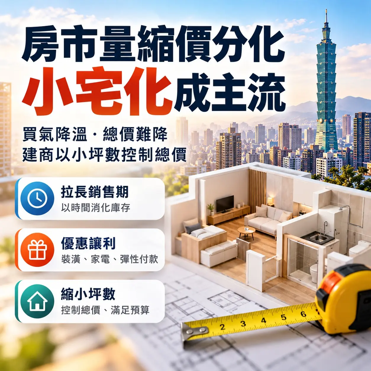 房價沒大降、房子卻越住越小？房市進入『量縮價分化』