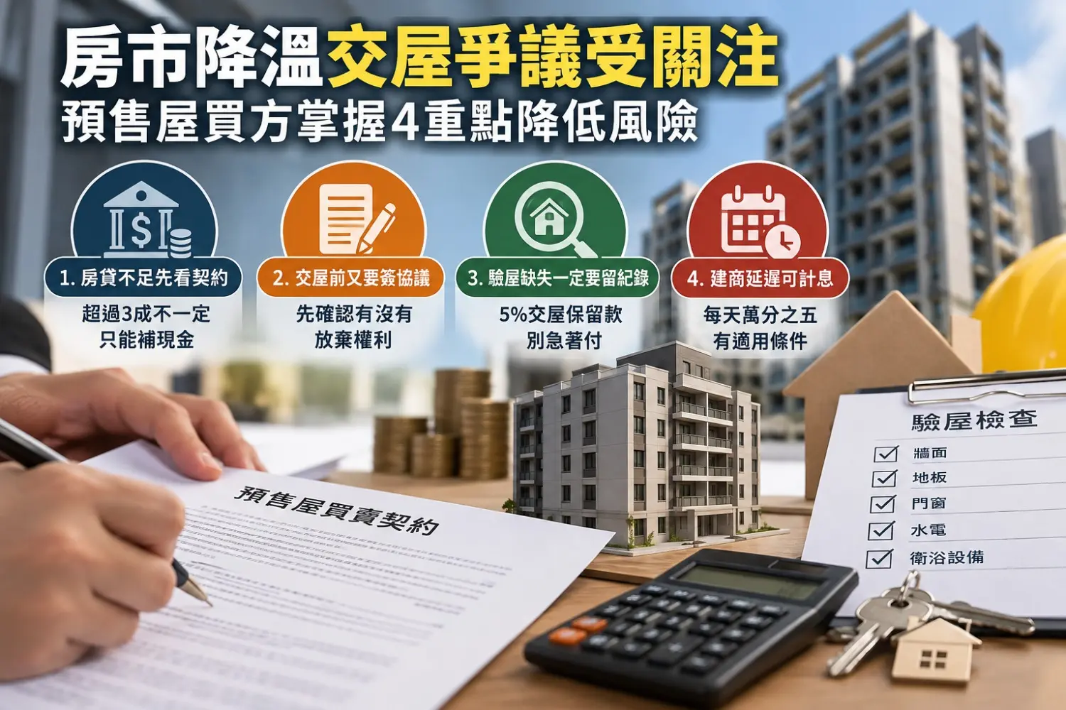 房市降溫交屋爭議受關注　預售屋買方掌握4重點降低風險