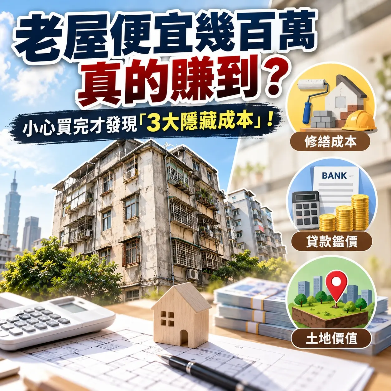 老屋便宜幾百萬真的賺到？小心買完才發現「3大隱藏成本」